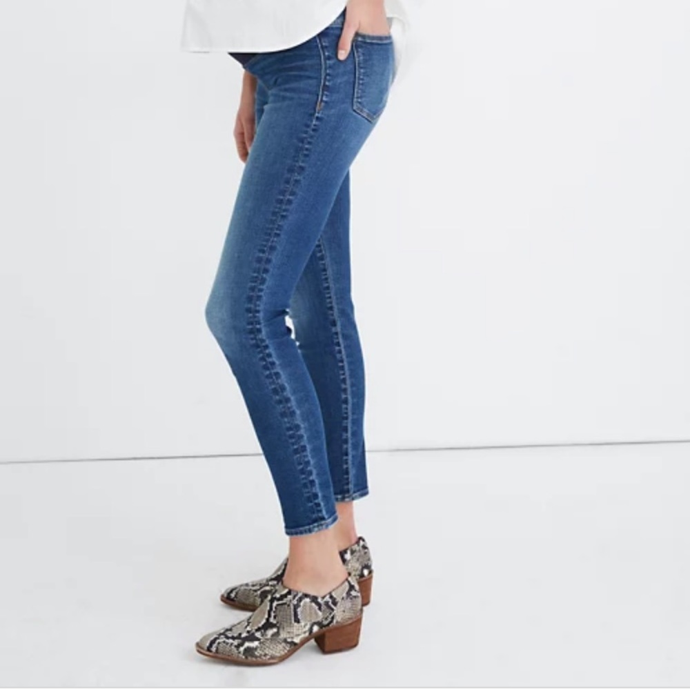 Madewell Maternity Skinny Crop Over the Belly Jeans TENCEL Dewey wash - Picture 3 of 7